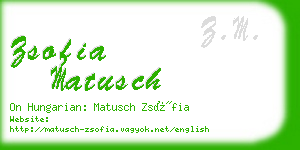 zsofia matusch business card